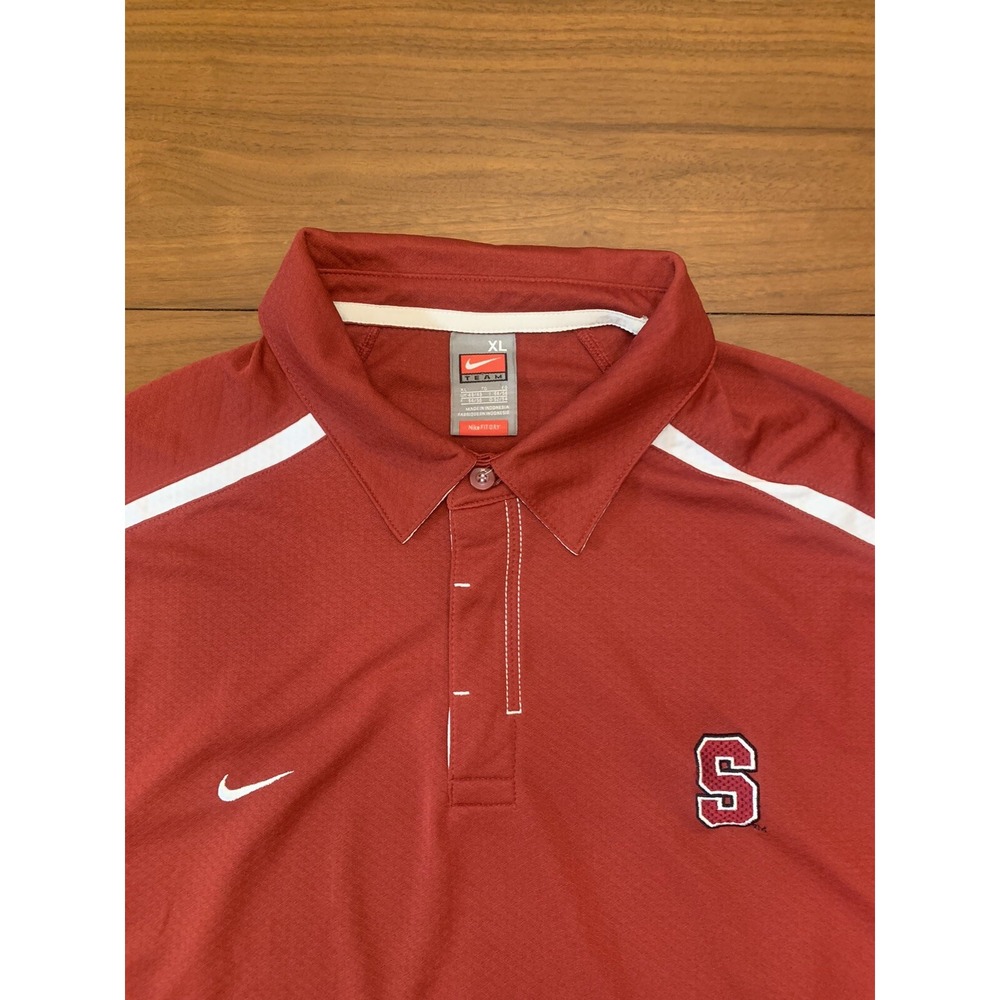 Vintage Stanford Cardinals Shirt Nike Team Polo Men's XL Red Embroidered Y2K 90s